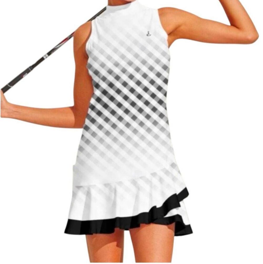 ACEGOLFS Assmetrical Ruffled Athletic Dress Size Med